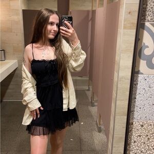 Wild Fable Ruffled Polka Dot Dress